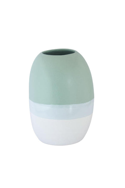 The Oblong Vase- Mint Green