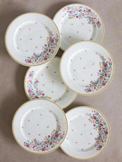 Raindrops and Roses Dinner Plate- Set of 6