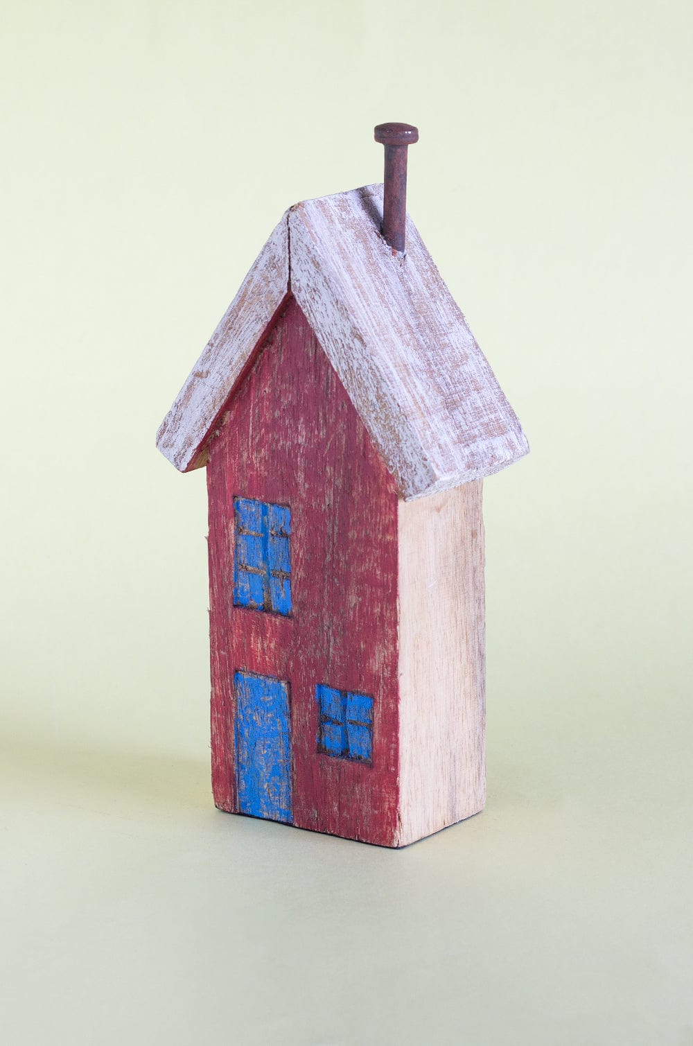Tiny Homes Wooden Paperweight - Red