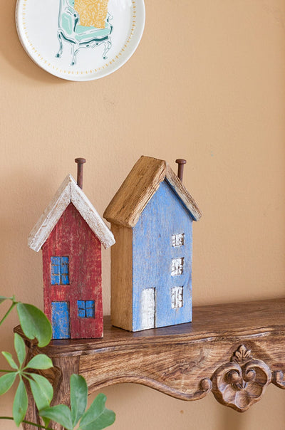 Tiny Homes Wooden Paperweight - Red