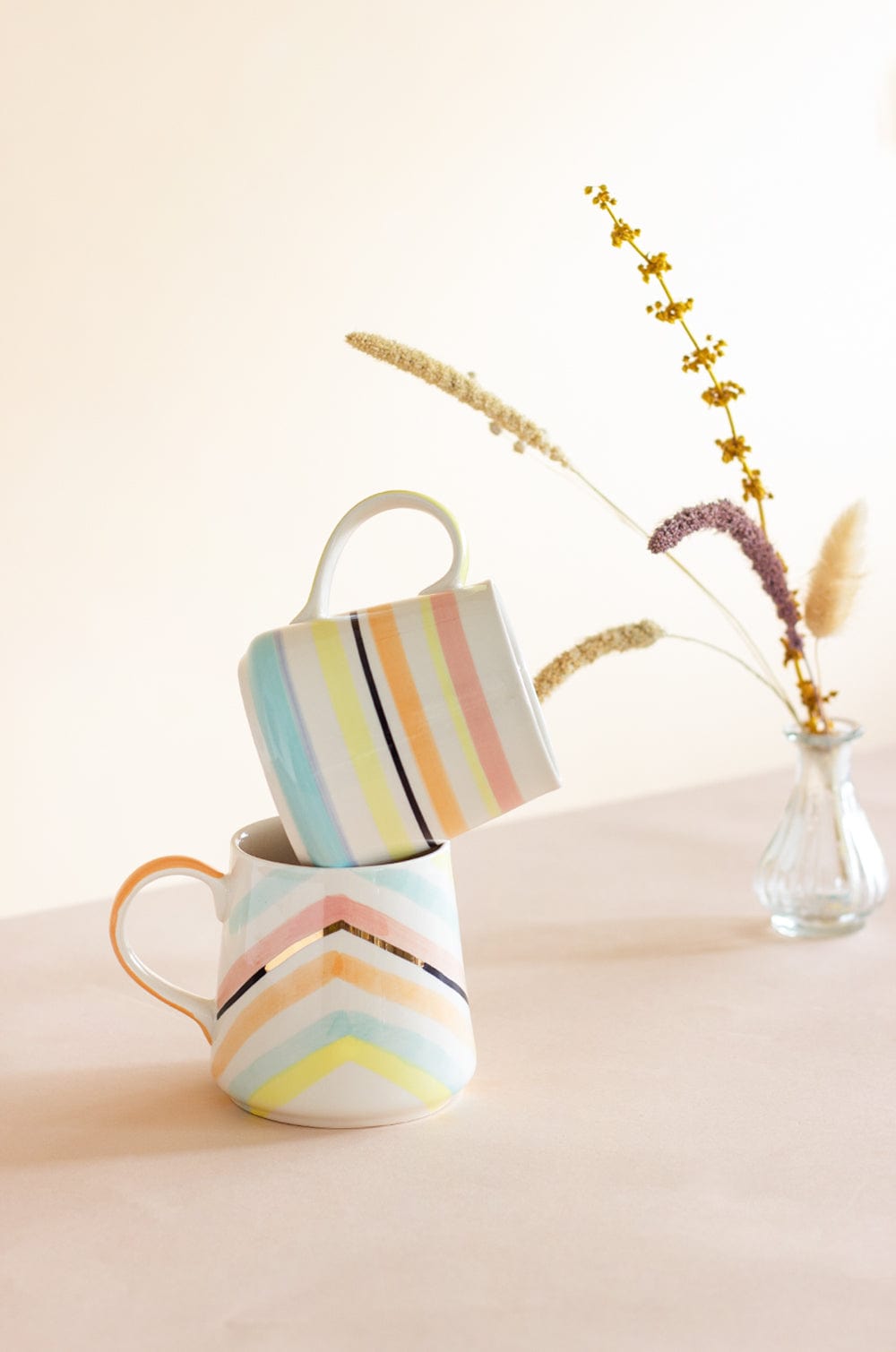 Twilight Handpainted Ceramic Mugs - Set of 2