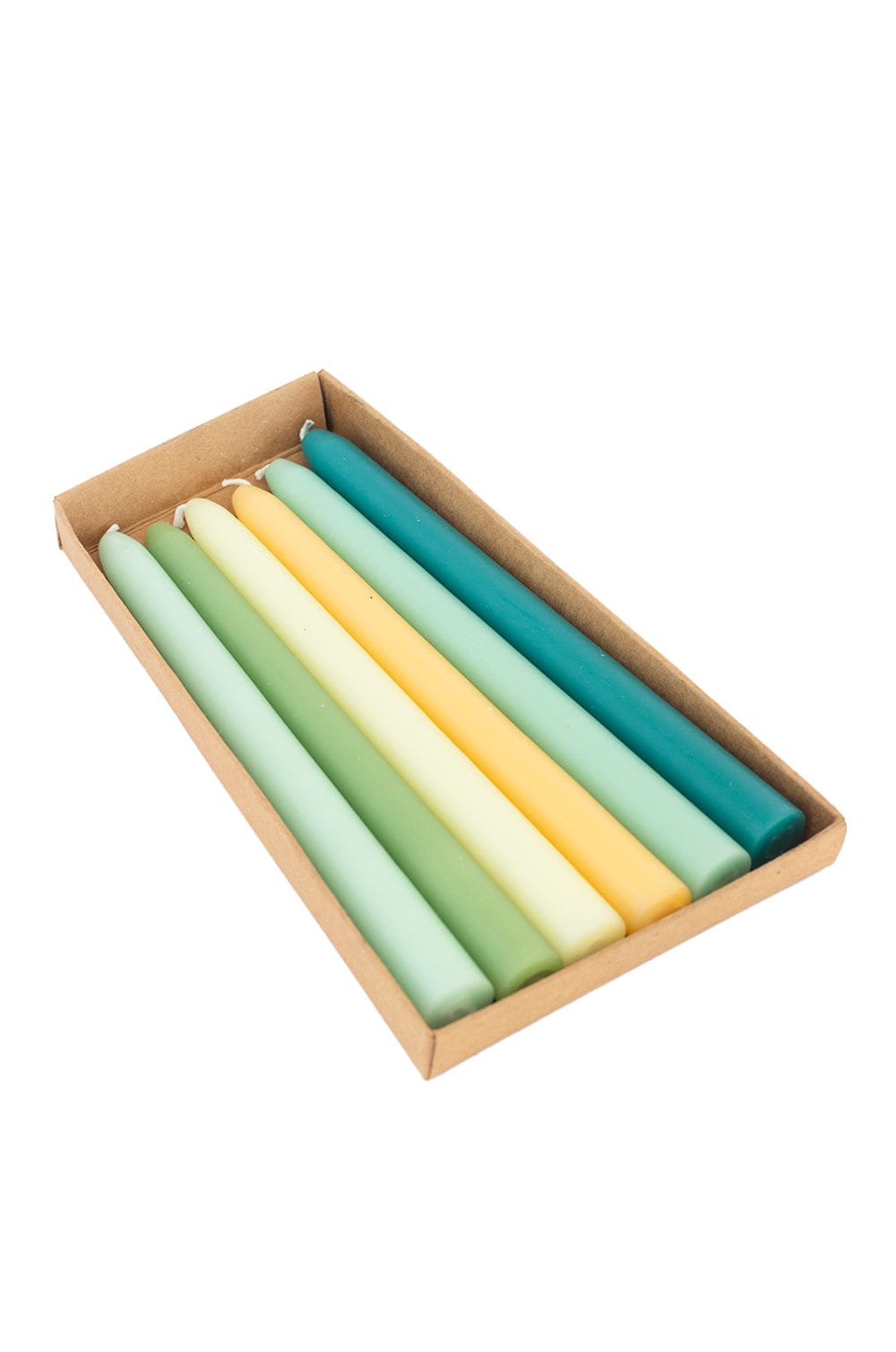 Verde Ombre Tapered Candles - set of 6