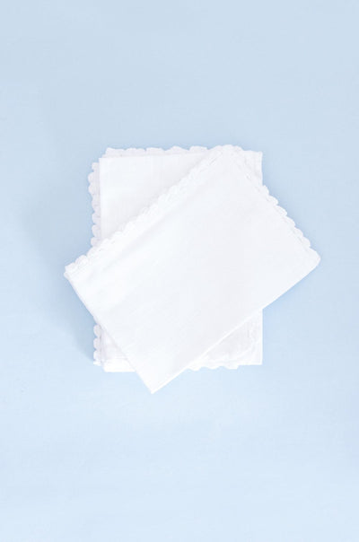 White Prairie Hand Crochet Placemats - Set of 6