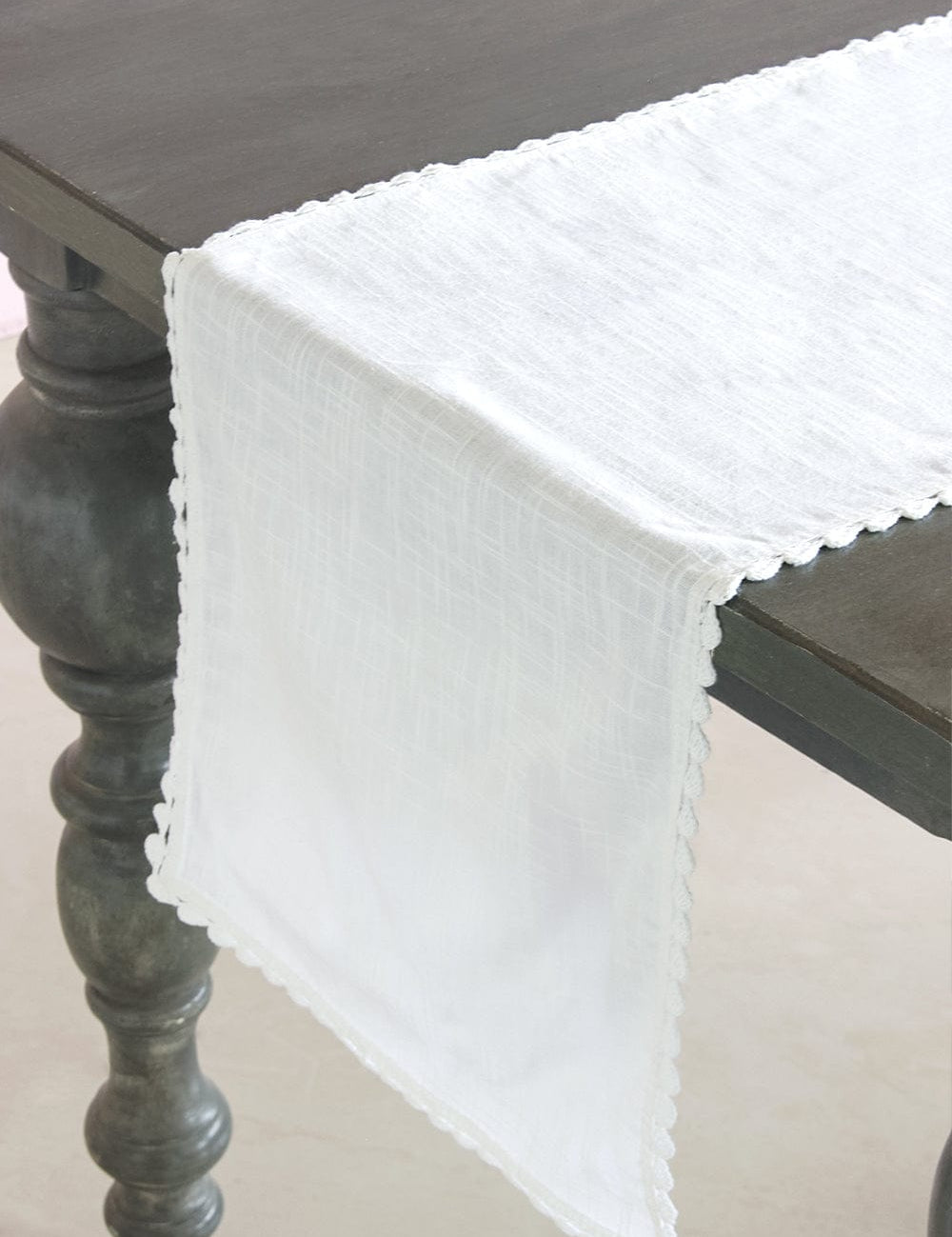  White Prairie Hand Crochet Table Runner - White Prairie Hand Crochet Table Runner - The Wishing Chair 