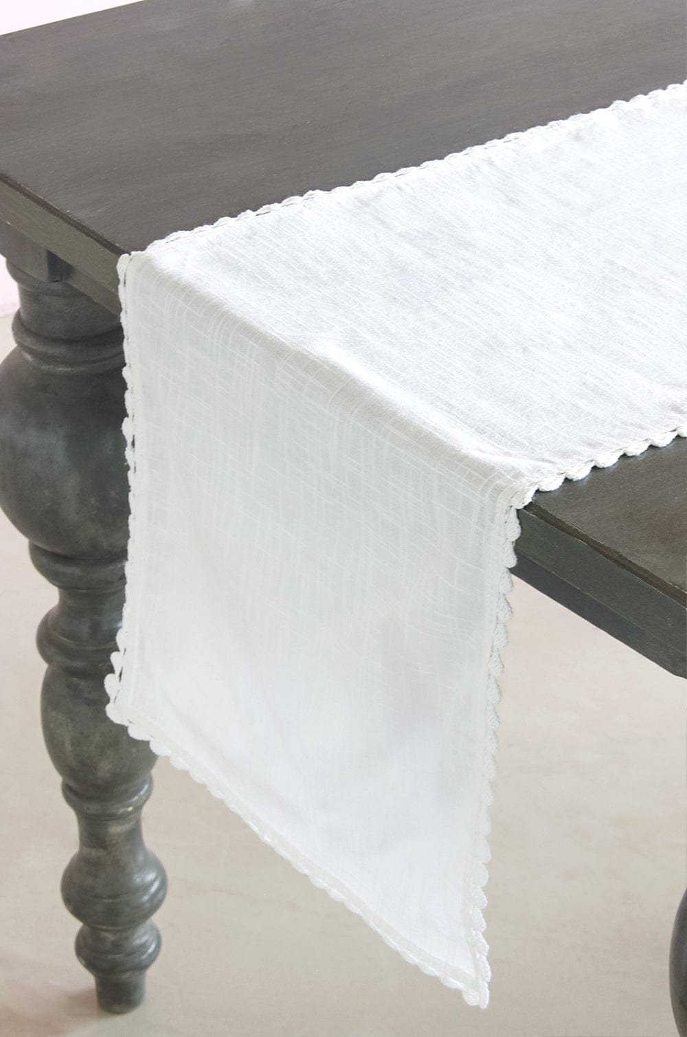  White Prairie Hand Crochet Table Runner - White Prairie Hand Crochet Table Runner - The Wishing Chair 