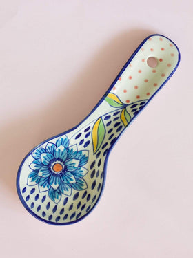  Wild Indigo Handpainted Spoon Rest - Wild Indigo Handpainted Spoon Rest - The Wishing Chair 