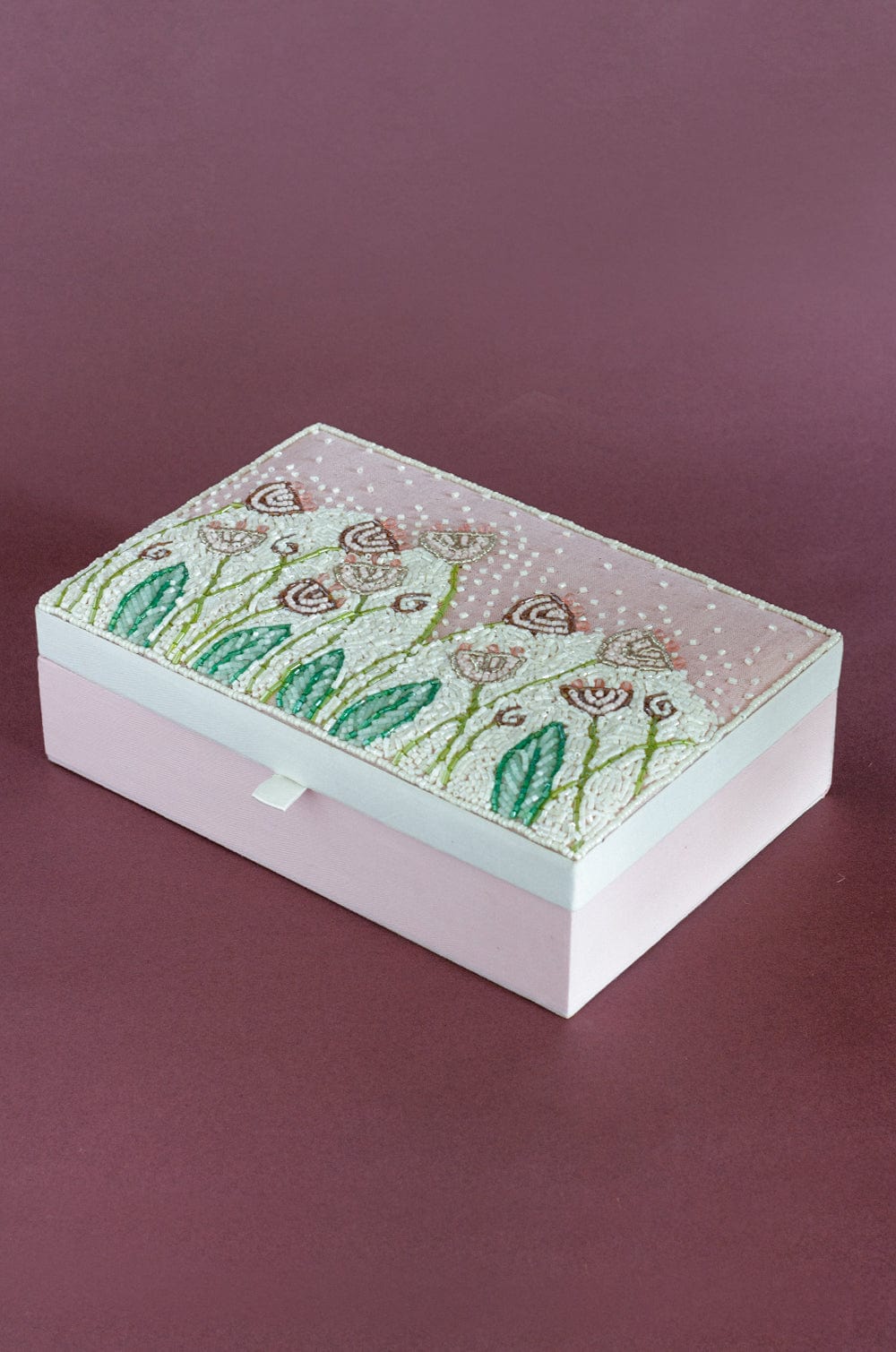  Wildflowers Beaded Jewellery Box - Wildflowers Beaded Jewellery Box - The Wishing Chair 