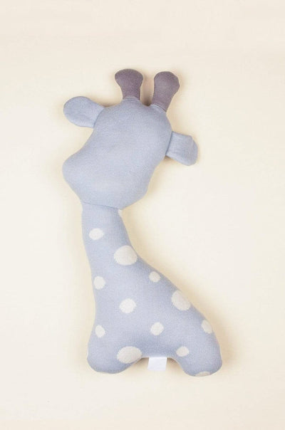 Winking Giraffe Knitted Shaped Cushion