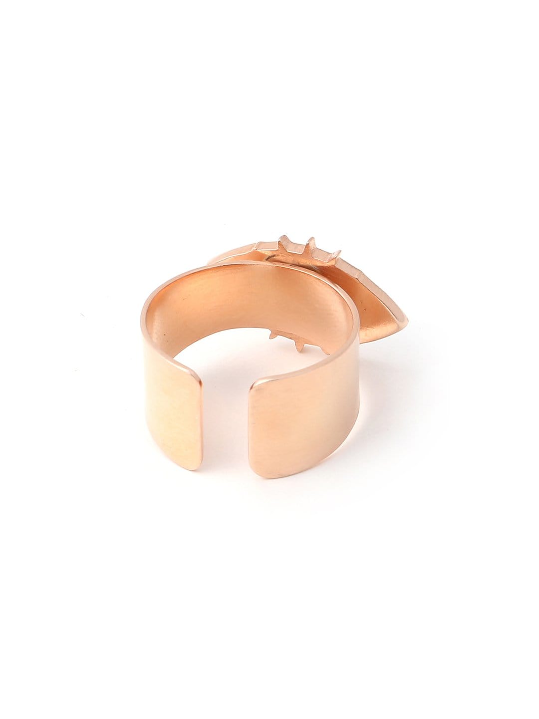 Yeloo Gold Embrace: 18kt Rose Gold Ring Cum Bracelet