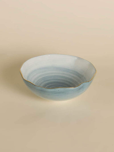 Cerrulean Blue Watercolor Magic Medium Bowl