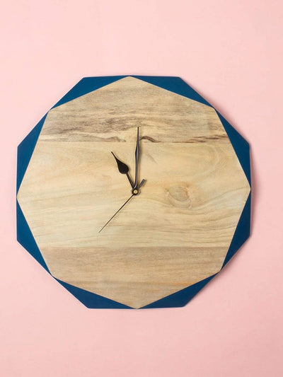 Wooden Faceted Clock - The Wishing Chair