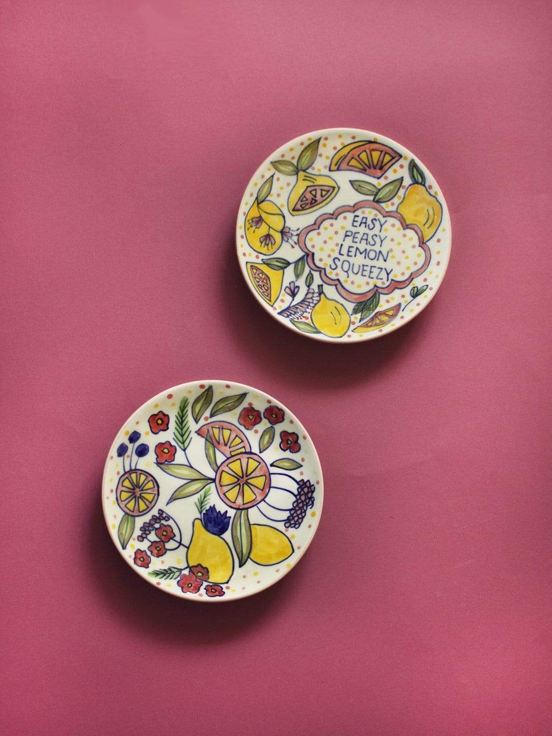 Easy Peasy Kitchen Wall Plates - Set of 2