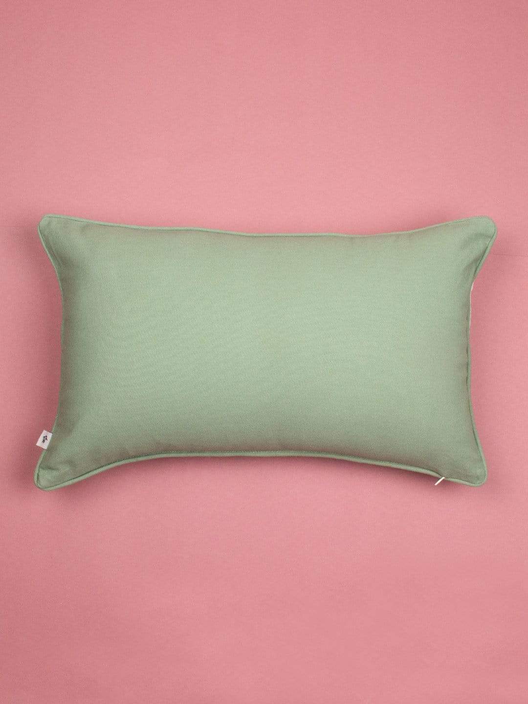 Grass is Green Embroidered Cushion Cover