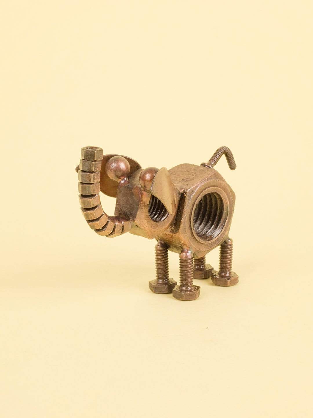 Recycled Decorative Elephant- Copper Antique