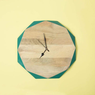Wooden Faceted Clock - The Wishing Chair