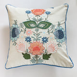  Yara Embroidered Cushion Cover 18" X 18" - Yara Embroidered Cushion Cover 18" X 18" - The Wishing Chair 