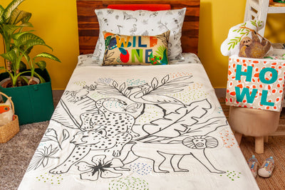  Zookeeper My Colouring Bed Cover-Single - Zookeeper My Colouring Bed Cover-Single - The Wishing Chair 